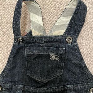 Baby Burberry denim overalls